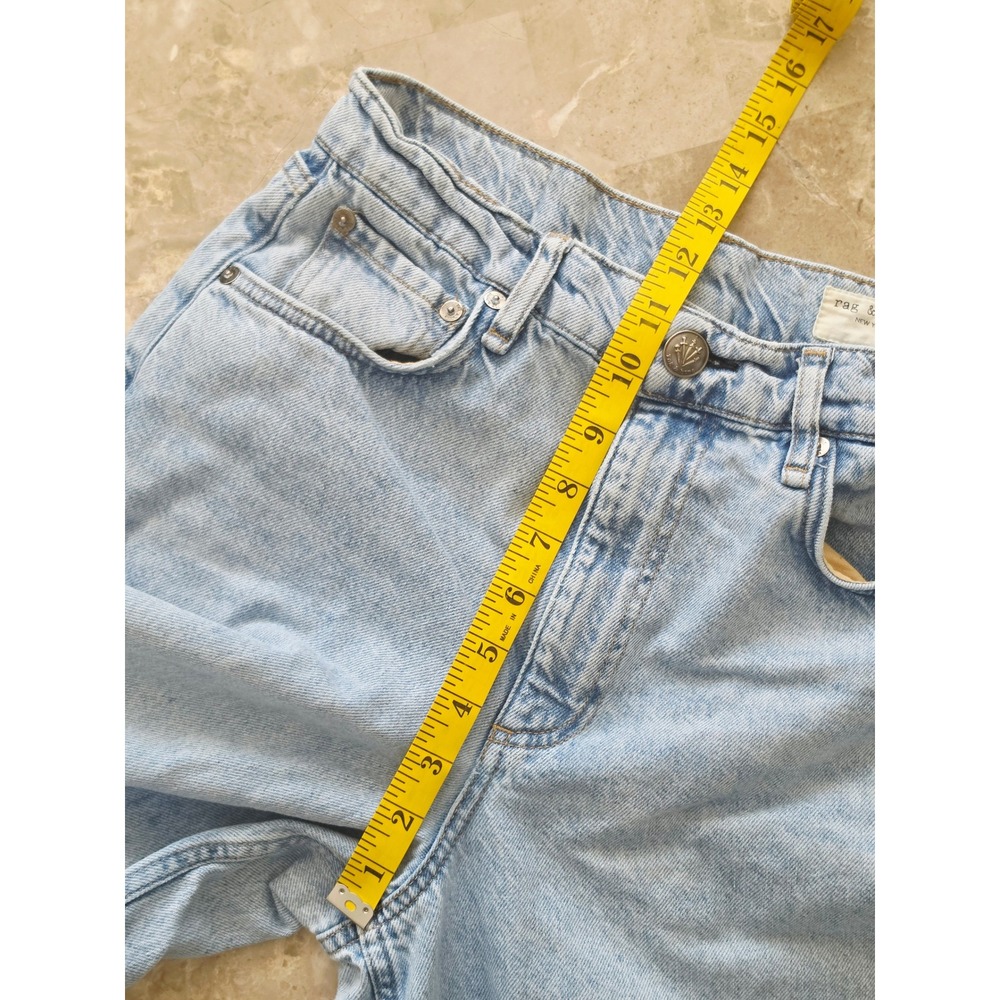 Rag & Bone Sofie Ultra High Rise Wide Leg Crop Jeans Cuffed Raw Hem Mari 27 - Picture 6 of 12